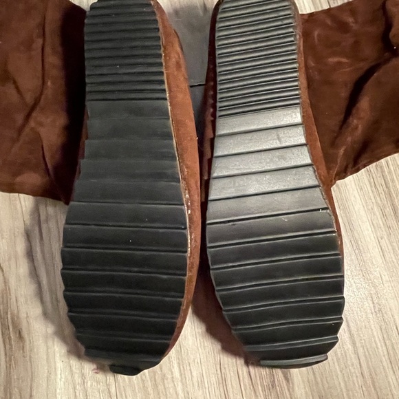 Brown Suede knee-high slouch Women's Boots Size 8.5 - Picture 4 of 6